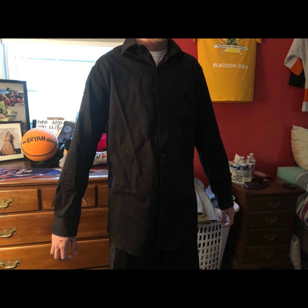 Black slim fit marc Anthony dress shirt